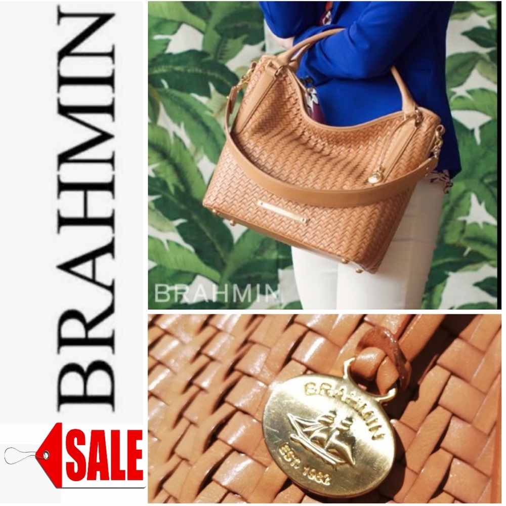 ❇️SALE•Brahmin Norah Hobo Tobacco Woven ha…